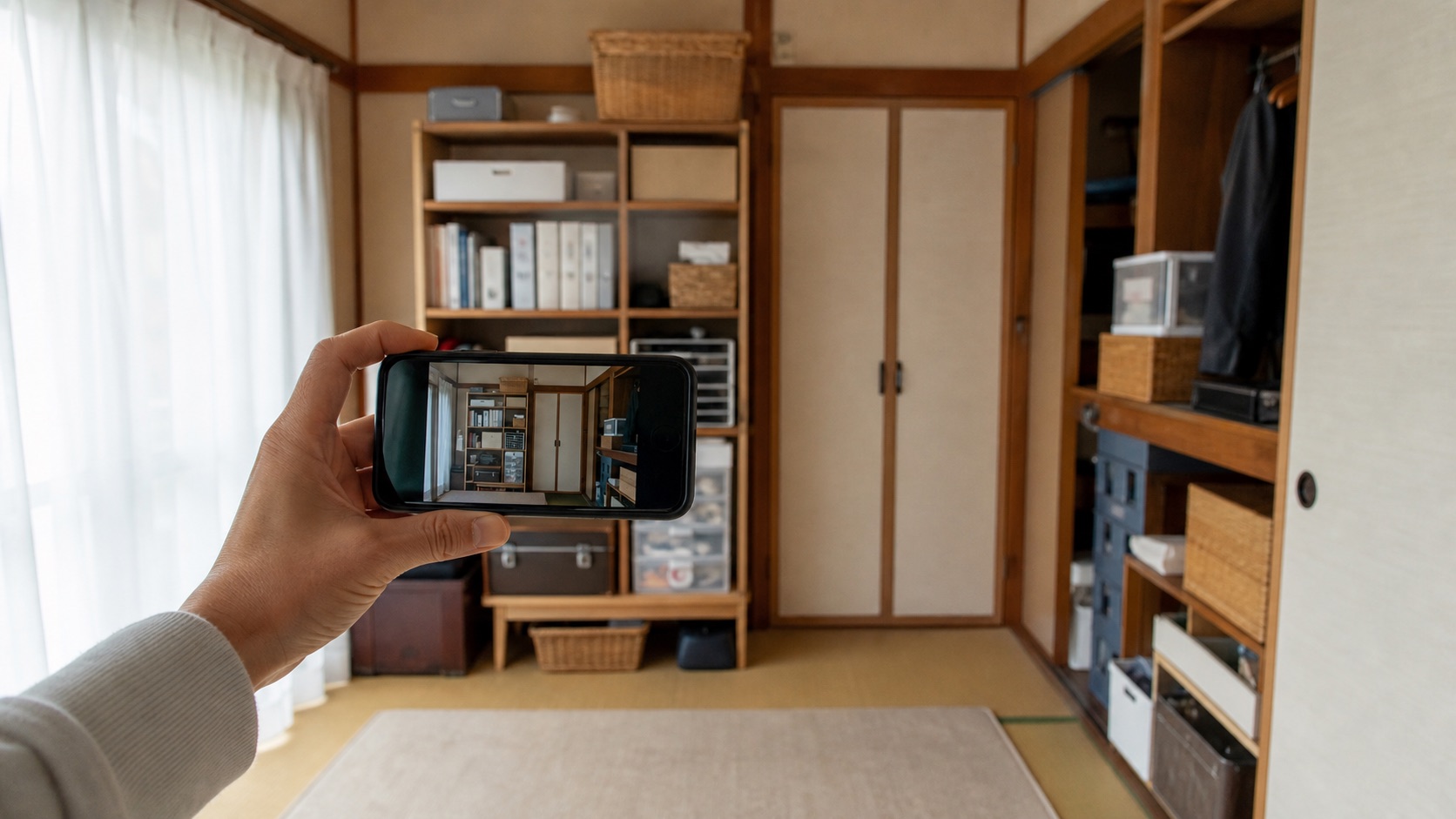 実家整理の最初の一歩として部屋をスマートフォンで記録する