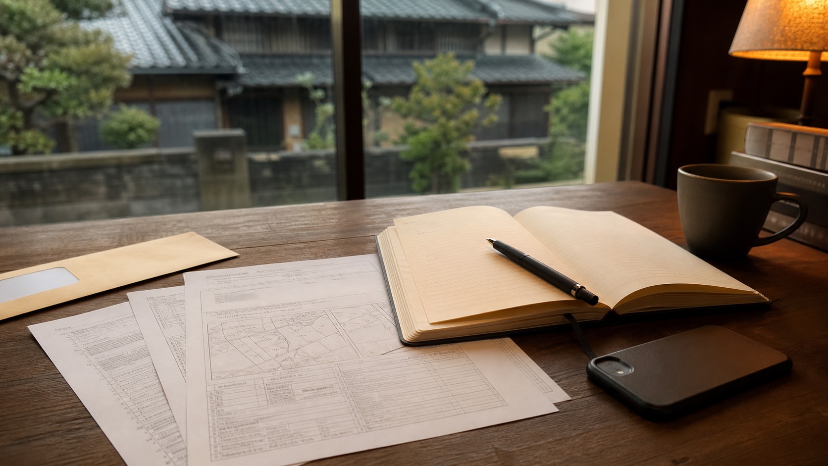 空き家リスクと特定空き家について調べるためのノートと書類