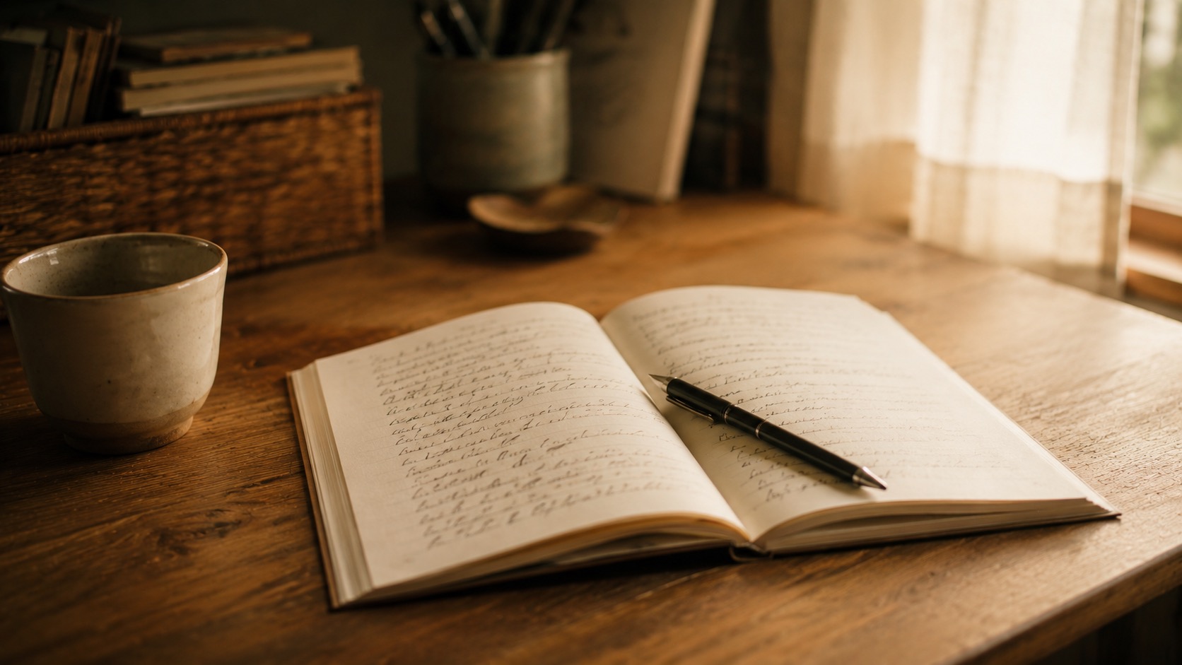 母の暮らしの困りごとを書き出したノートと机