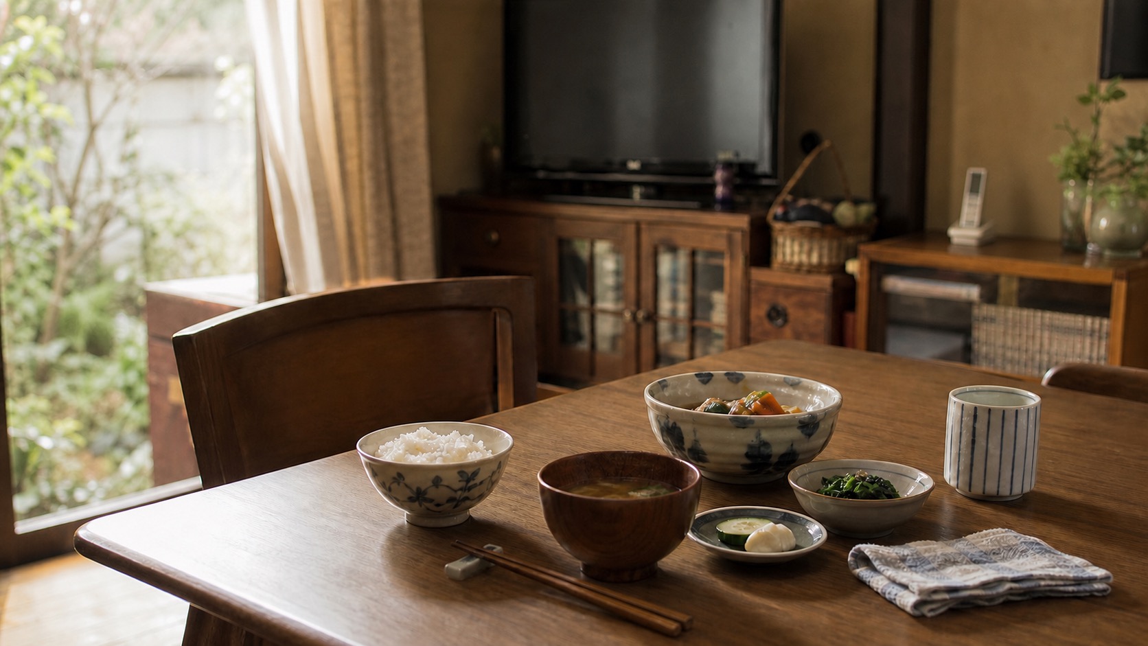 親の暮らしの話題の変化を想像させる、いつもの食卓と電話