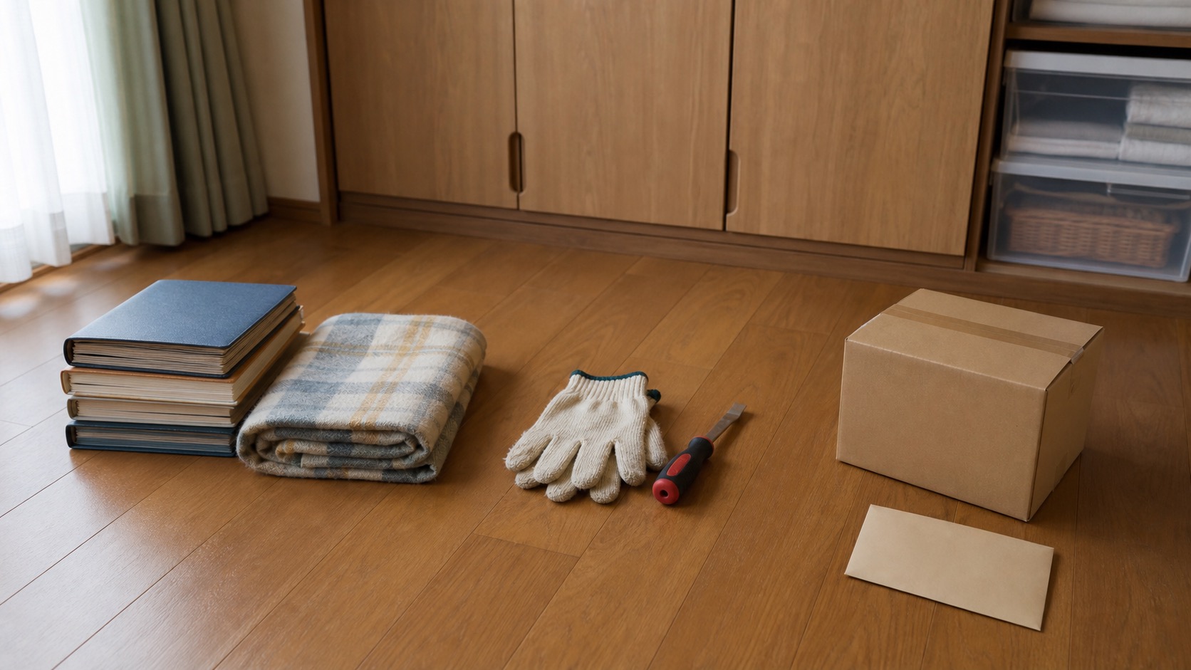 実家の荷物を残すものと確認するものに分ける