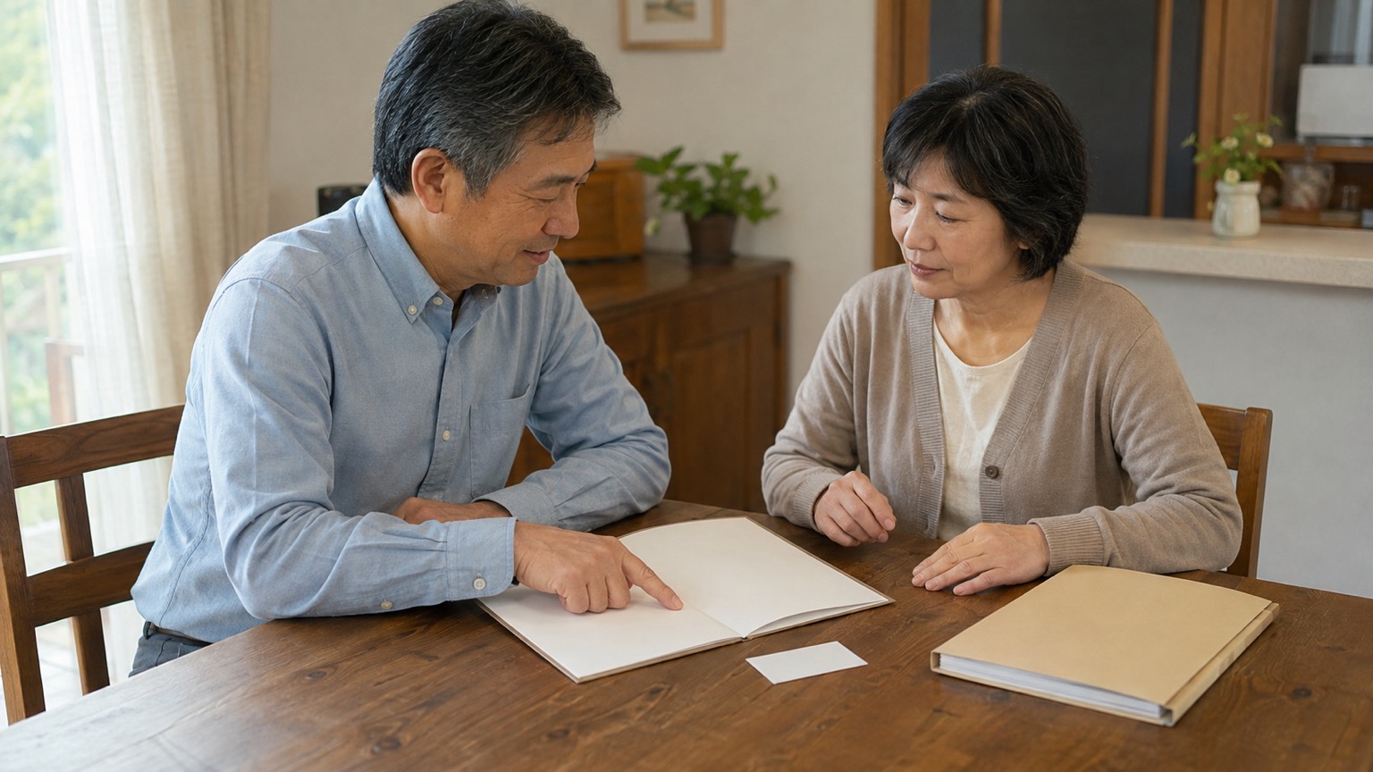 更新日を見直せる場所に家族共有の医療情報を置いた収納